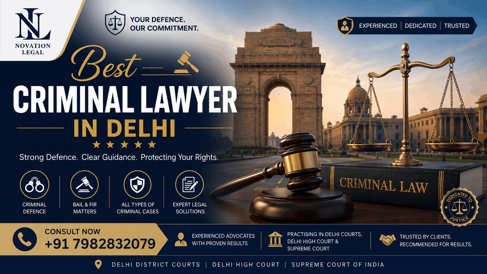 Best Criminal Lawyer in Delhi 2026 | Experienced Criminal Defence Advocate